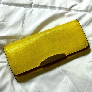 Henri Bendel Yellow Wallet, Large Yellow Wallet, Henri Bendel Wallet